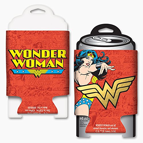Can Huggers - DC Comics - Wonder Woman Logo de lámina de oro puede Cooler16108