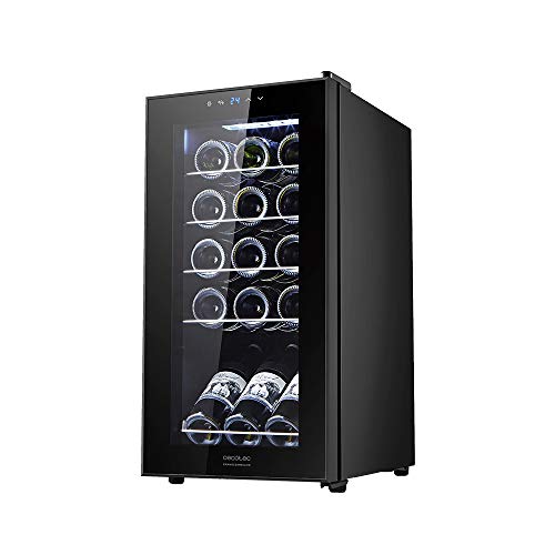 Cecotec Vinoteca GrandSommelier 15000 Black Compressor. 15 Botellas, Compresor, Alto Rendimiento garantizado, Temperatura Regulable, Clase de eficiencia energética A