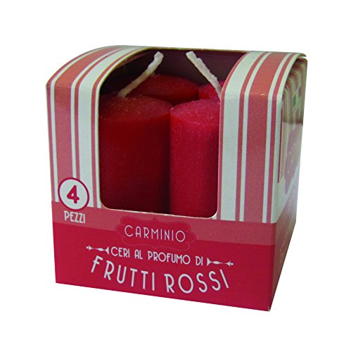 Cereria de Giorgio Melrose ceretti perfumadas, Cera, Rojo, 3 x 3 x 5.5 cm, 4 Unidad