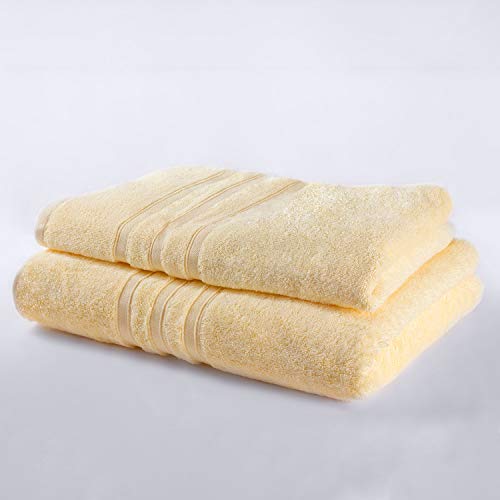 Chantarole - Juego de Toallas baño Grandes: 1 Toalla de baño + 1 Toalla Manos; Toallas Amarillo Algodon; Toallas Hotel (Amarillo, 2) Chantarole - Juego de Toallas baño Grandes: 1 Toalla de baño + 1 Toalla Manos; Toallas Amarillo Algodon; Toallas Hotel (Amarillo, 2)