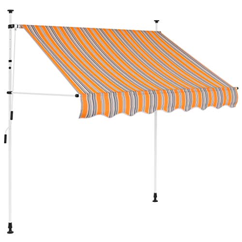 Cikonielf Toldo Retráctil para Patio Balcón 200 cm, Toldo Plegable de Pared para Exterior, Resistente a los Rayos UV y al Agua