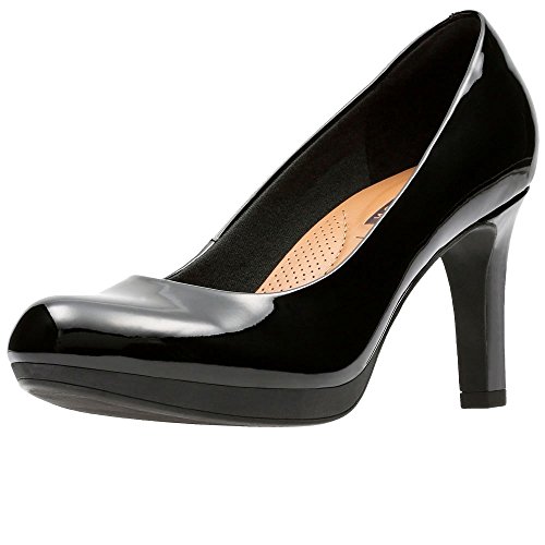 Clarks Adriel Viola, Zapatos de Tacón Mujer, Negro (Black Pat), 37 EU