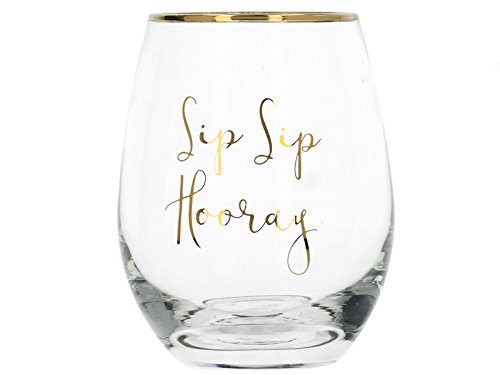 Creative Tops Sip Hooray 6 Vasos de Vino de Cristal, 9 x 9 x 12 cm