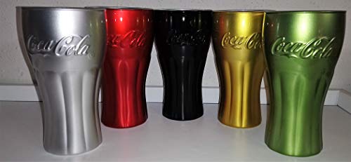 Cristal / Vasos / Retro / Vintage / Coca-Cola/Luminarc/Metálico Colores / Set de 5
