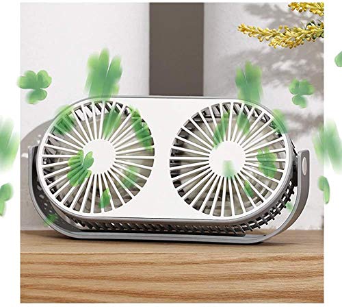 DAI QI Tabla turbo ventilador silencioso exento de ruido Función disfrute luz de la noche de iluminación compatible y ventilador eléctrico pequeño Máxima for viajar Ministerio del Interior al aire lib