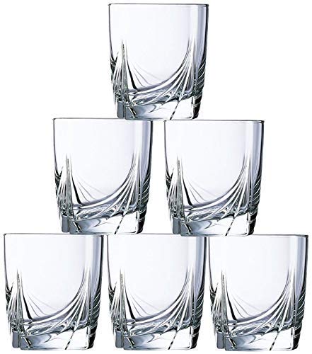 Dajar Ascot - Juego de 6 vasos bajos (300 ml, cristal, 8 x 8 x 9 cm, 6 unidades)