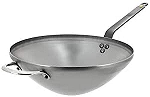 De Buyer 5618.32 - Wok mineral B con asa frente a la cola (diámetro 32 cm)