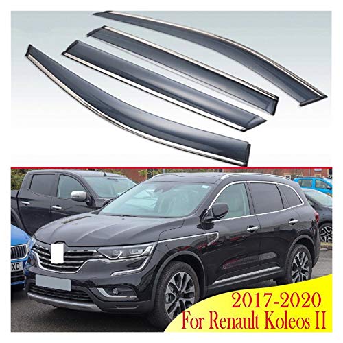 Derivabrisas para Renault Koleos II 2017-2020 4pcs Accesorios De Automóviles De Automóviles De Plástico Visores De La Ventana De La Lluvia Visor HXJH Cortavientos ventanilla Coche