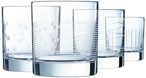 Eclat Illumination Set de 4 Vasos Forma Baja de 380 ml, Cristal