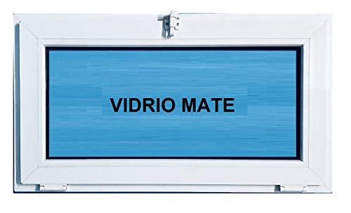 ECO-BLU Ventana Pvc 800 x 500 mm Abatible (Golpete) Climalit Mate, Blanco