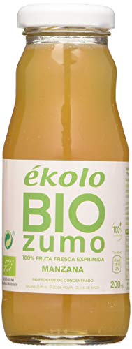 Ekolo Zumo De Manzana Ecológico, 100% Exprimido, 12 Botellas * 200Ml 2400 ml