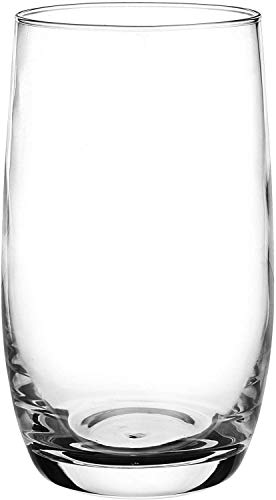 Elegantes vasos de cristal de 320 ml, juego de 6 piezas, vasos de agua, zumo, vasos grandes