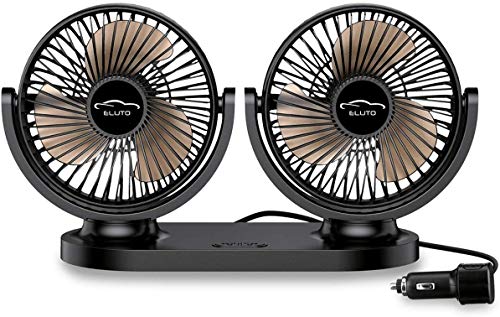 ELUTO Ventilador Coche Doble Cabeza Ventilador Eléctrico 24V Ventilador de Enfriamiento Ventilador de Coche Giratorio 360 ° y 3 Velocidades para Coche SUV Vehículo de Crucero RV (13CM) ELUTO Ventilador Coche Doble Cabeza Ventilador Eléctrico 24V Ventilador de Enfriamiento Ventilador de Coche Giratorio 360 ° y 3 Velocidades para Coche SUV Vehículo de Crucero RV (13CM)