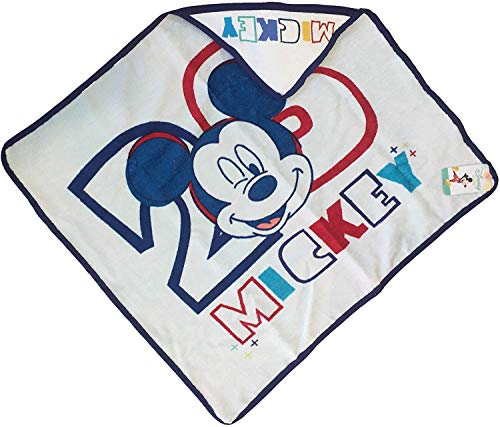 EXITY KFT Mickey Mouse Disney Triangle Mickey Mouse Albornoz Baby Boy Toalla de algodón Cm. 67X67 en Embalaje