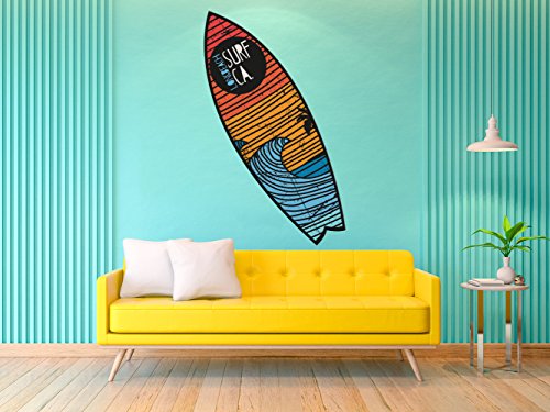Figura Pegasus Pared Tabla Surf Long Beach Surf | Figura para Paredes | Decorativo | Varias Medidas 155 x 46 cm | Decoración comedores, Salones, Habitaciones.