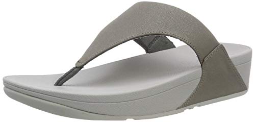 FitFlop Lulu Shimmerlux, Chanclas Mujer, Gris (Pewter 054), 38 EU