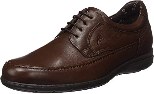 Fluchos | Zapato de Hombre | Luca 8498 Ave Castaño | Zapato de Piel | Cierre con Cordones | Piso de Goma