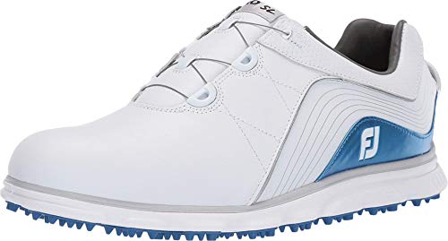 FootJoy Pro/SL, Horma Ancha. Zapatillas de Golf Hombre, Blanco (Blanco/Azul 53274w), 44.5 EU