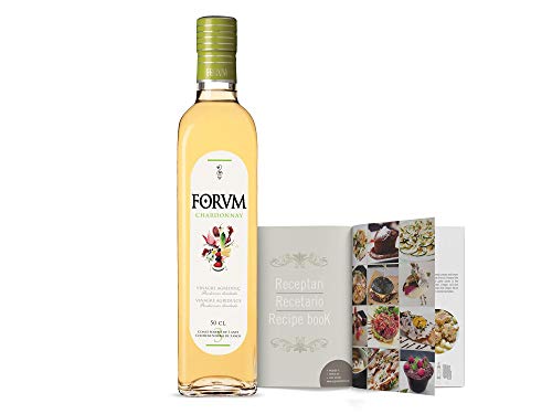 Forvm Chardonnay, Vinagre de Vino Blanco, Fantástico para Cocinar, Usado 12 Años en el Menú de los Premios Nobel, Envejecido Artesanalmente 3 Años en Barricas, Producción Limitada, Bot. Cristal, 500ml