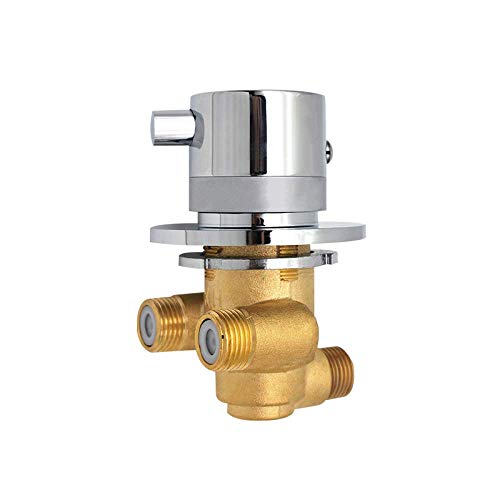 G1/2 Salida Unidireccional Control Temperatura Válvula Mezcladora Interruptor Desvío Grifo Ducha Termostático Latón Grifo Mezclador Habitación Cartucho Tornillo, Manija Única, Para Bañera Ducha Vapor