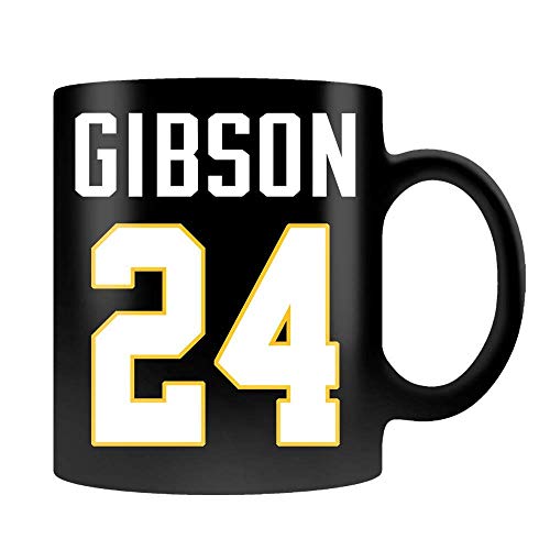 Gibson # 24 Football Running Back Washington Taza de café de cerámica de 11 onzas y 11 onzas