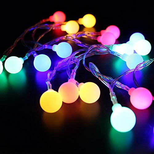 Guirnalda de luces LED Cadena de luz para exteriores Cadena de luz de hadas Boda Decoración navideña Cadena de luz Batería Multicolor 3m30 leds