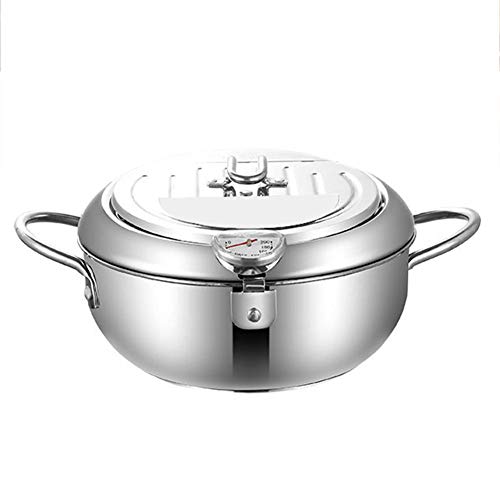 happygirr 201 freidora de Acero Inoxidable con termómetro y Tapa Tempura freidora Olla para cocinar Placa eléctrica Placa de inducción vitrocerámica Placa de Gas en la Cocina happygirr 201 freidora de Acero Inoxidable con termómetro y Tapa Tempura freidora Olla para cocinar Placa eléctrica Placa de inducción vitrocerámica Placa de Gas en la Cocina