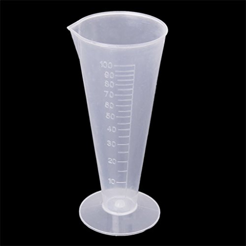 Hemore Vaso medidor de plástico para medidores de laboratorio de cocina de 100 ml