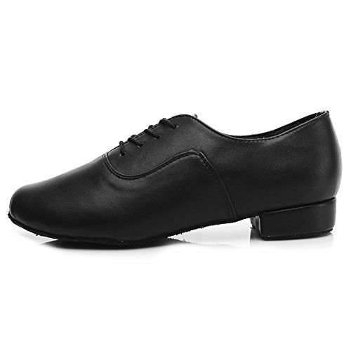 HROYL Zapatos de Baile de latín/Jazz estándar de los Hombres de Cuero Lace up Zapatos de Baile de los Hombres de salón de Baile 704 EU42