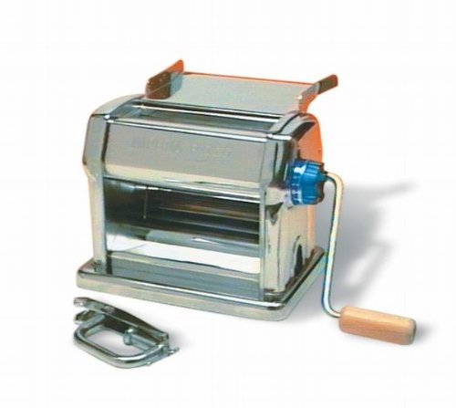 Imperia - Máquina manual para pasta con asa, abrazadera y bandeja para restaurantes