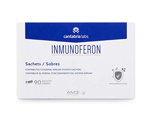 Inmunoferon Complemento Alimenticio - Refuerza el Sistema Inmunológico, Ayuda a las Defensas, Fórmula Exclusiva con AM3, Sin Gluten, Sin Lactosa, 90 sobres