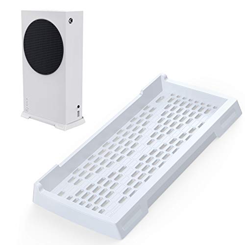 innoAura Soporte Vertical para Xbox Series S, Soporte Xbox Series S con Soportes Antideslizantes y Rejillas de ventilación integradas (Blanco)