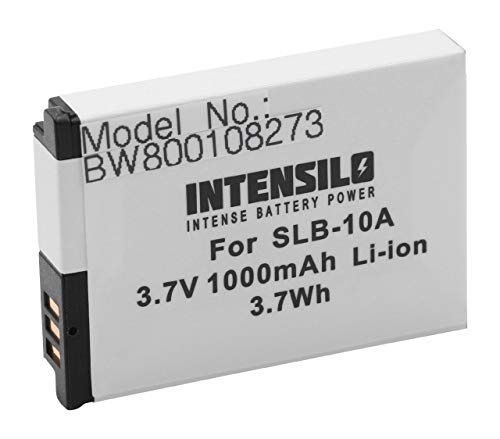 INTENSILO Li-Ion batería 1000mAh (3.7V) para cámara videocámara Silvercrest Action CAM SCAA 5.00 A1 por SLB-10A