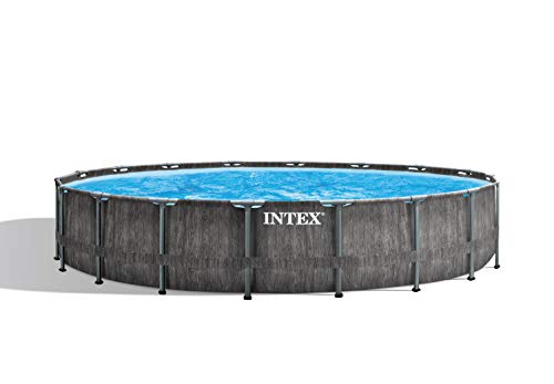 Intex Pool Set Greywood Frame Premium-Juego de Piscina (Marco de Prisma, 5,5 x 122 cm)