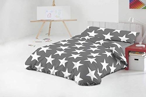 JAVIER LARRAINZAR Funda NÓRDICA Star Color Gris Oscuro (Cama DE 105)