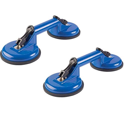 Juego de 2 Ventosa doble para levantar cristal, parabrisas y sacar abolladuras 115MM, 70 KG por unidad Juego de 2 Ventosa doble para levantar cristal, parabrisas y sacar abolladuras 115MM, 70 KG por unidad