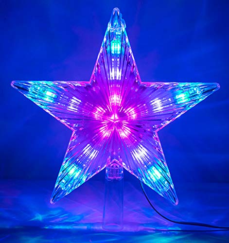 LAWOHO Adorno para árbol de Navidad Estrella Multicolor Intermitente 31 LED Adorno navideño en la Copa del árbol Fiesta Interior Decoración del hogar 8.7 Pulgadas LAWOHO Adorno para árbol de Navidad Estrella Multicolor Intermitente 31 LED Adorno navideño en la Copa del árbol Fiesta Interior Decoración del hogar 8.7 Pulgadas