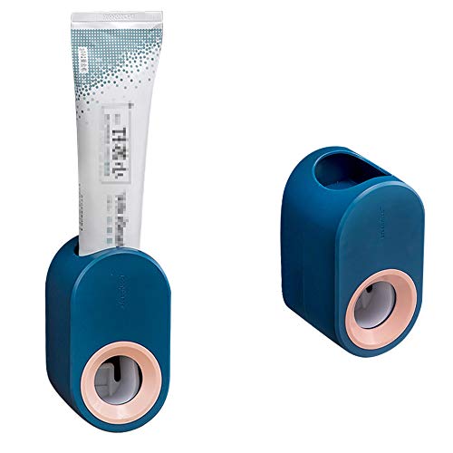 Ldawy Dispensador de pasta de dientes, exprimidor automático de pasta de dientes, 2 piezas dispensador de exprimidor de pasta de dientes montado en la pared para el baño del baño Ldawy Dispensador de pasta de dientes, exprimidor automático de pasta de dientes, 2 piezas dispensador de exprimidor de pasta de dientes montado en la pared para el baño del baño