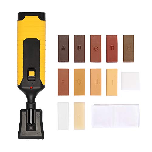 Lechnical Juego de reparación de pisos, Kit de reparación de laminado Piso del sistema de cera Encimera resistente Carcasa Lechnical Juego de reparación de pisos, Kit de reparación de laminado Piso del sistema de cera Encimera resistente Carcasa