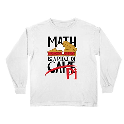 lepni.me Camiseta para Niño/Niña Las matemáticas Son un Pedazo de Torta Número de la Torta Divertidas matemáticas Diciendo (3-4 Years Blanco Multicolor)