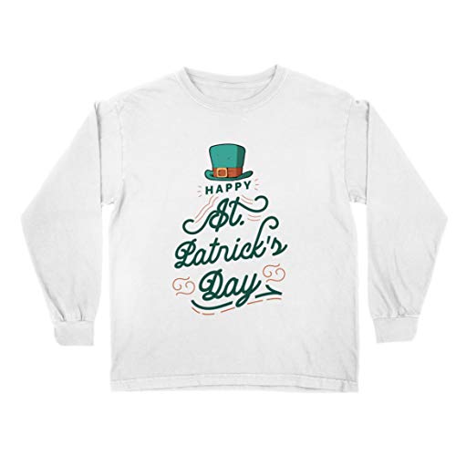 lepni.me Camiseta para Niños Feliz día de San Patricio Duende irlandés Divertido Lleva (3-4 Years Blanco Multicolor)