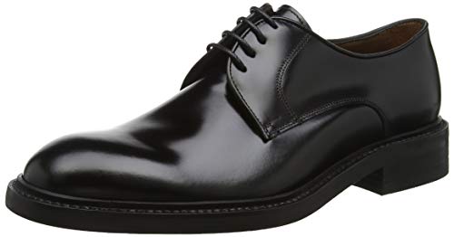 Lottusse L6710, Zapatos Derby con Cordones para Hombre, Negro (Jocker P. Negro), 9 EU