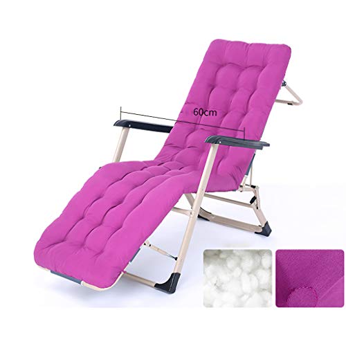 Lounge Chair Plegable Lunch Break Beach Chair Cool Balcony Silla Siesta Bed Office Back Lazy Chair Cama Plegable Extra Thick Square Tube Refuerzo (Color : Square Tube)