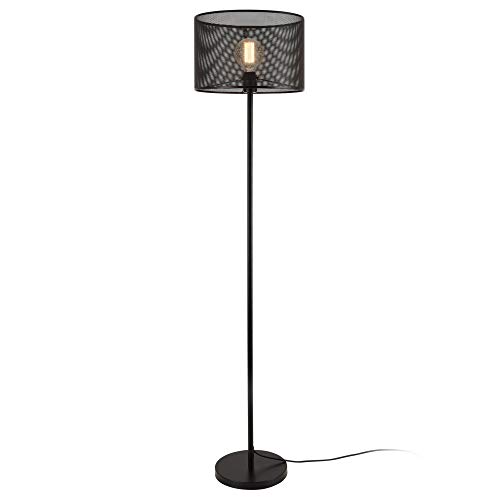 [lux.pro] Lámpara de pie Arensburg 153 x ø 35 cm Lámpara de Suelo Diseño Moderno Negro