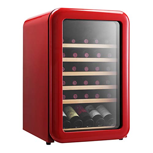 LYYAN Vinoteca Nevera,refrigerador De Cocina, Mini Refrigerador De Vino Compacto Independiente con Una Capacidad De 49 Botellas