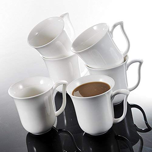MALACASA, Serie Amparo 24 piezas Juego de Vajillas Juego de Porcelana Tazas de caffe Tazas de leche