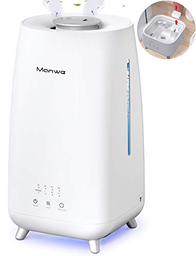 Manwe 3000 ML Humidificador de Aire para bebés,botón de Pantalla táctil,difusor de Aceite esencial3 Modos de Niebla,Boquillas Dobles de 360 Grados,LED de 7 Colores,Salida de Niebla 0-300mL / h