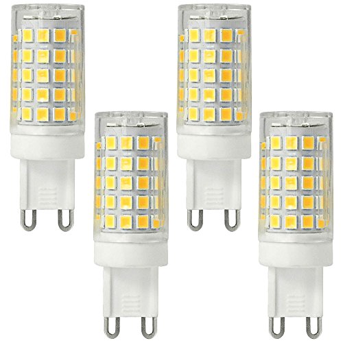 MENGS Paquete de 4 G9 Bombilla LED 8W Lámpara LED, Equivalente 60W Halógena Luz LED, Blanco Cálido 3000K, AC 220-240V, 500LM luces LED MENGS Paquete de 4 G9 Bombilla LED 8W Lámpara LED, Equivalente 60W Halógena Luz LED, Blanco Cálido 3000K, AC 220-240V, 500LM luces LED