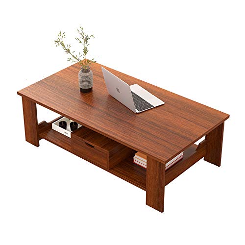 Mesa de estar mesa de café Easy Monts Conjunto de madera Muebles Mesa de centro con estante de almacenamiento para sala de estar Cocktail TV Mesa Sofá Mesa Se puede utilizar para poner revistas de sna