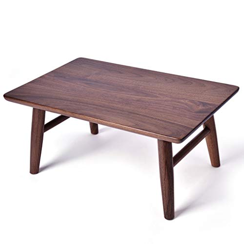 Mesa De Ventanal Mesa De Centro Pequeña De Ventanal Mesa De Tatami Mesa Baja Mesa Cuadrada Mesa De Centro Pequeña para El Hogar (Color : Walnut, Size : 55 * 35 * 25cm)